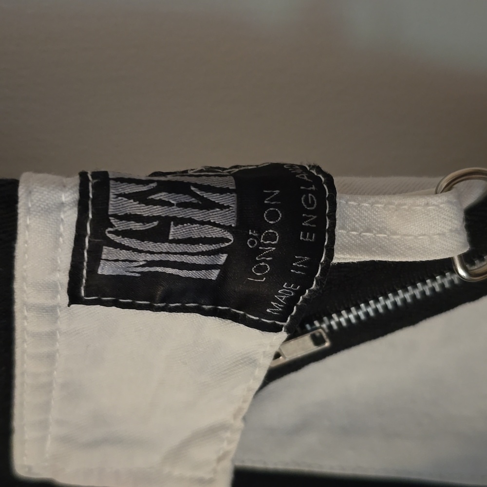 Unisex Tiger of London Black and White Zippered Jeans - Picture 2 of 16